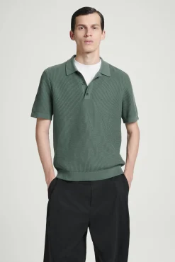 COS Maglieria | Polo>POLO IN MAGLIA TESTURIZZATA
